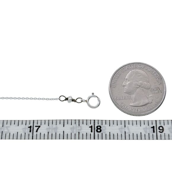 Vintage Sterling Silver 925 0.8mm Chain Link Necklace 16"-18" - Picture 2 of 3